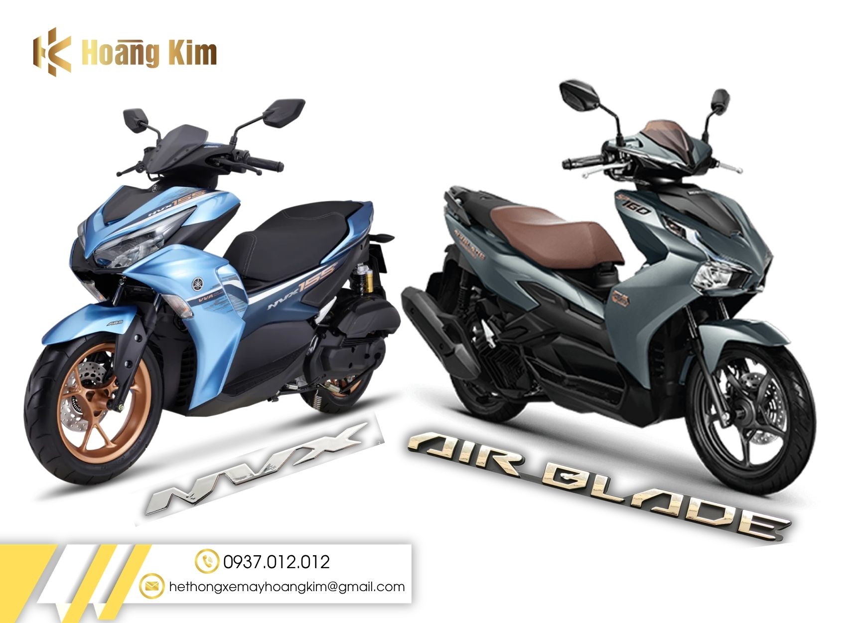 So sánh Yamaha NVX và Honda Air Blade chi tiết